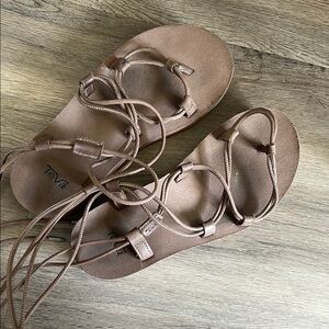 Teva Brown Sandals with Wraparound Design